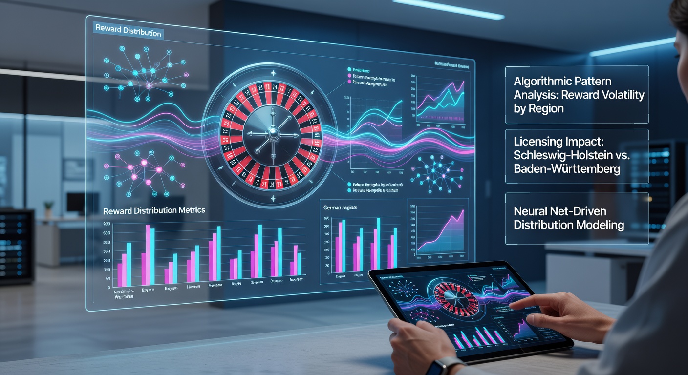 Darstellung algorithmischer Analysen von Roulette-Belohnungsverteilungen in verschiedenen deutschen Bundesländern