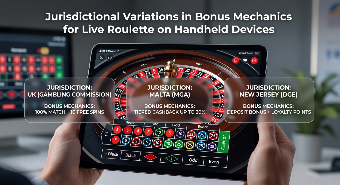 Live-Roulette auf einem Smartphone mit verschiedenen Bonus-Angeboten in unterschiedlichen Regionen