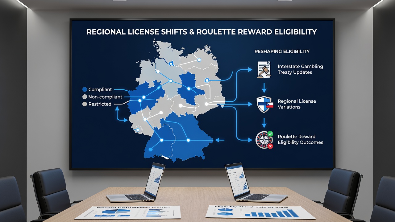 Detailansicht einer Roulette-App mit regionalen Lizenzsymbolen auf einem Smartphone