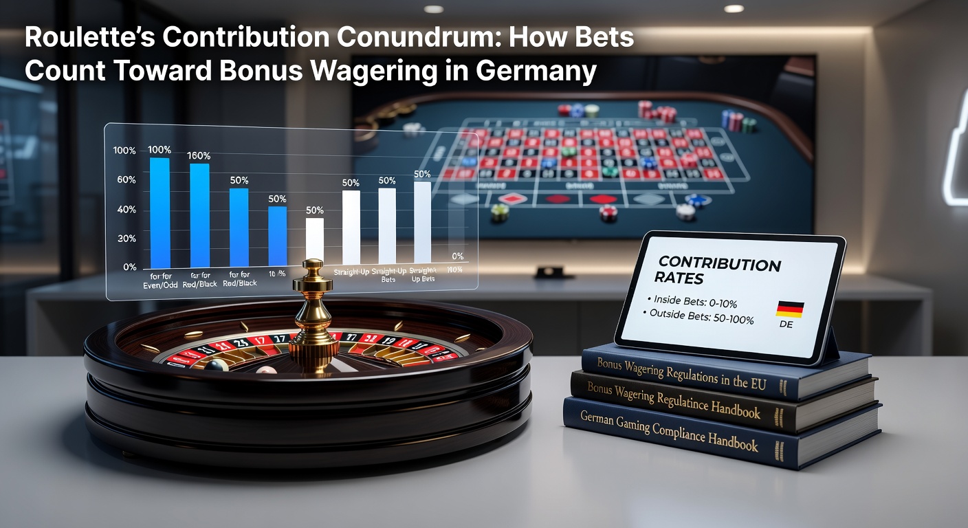 Grafik mit Roulette-Tisch und Bonus-Symbolen, die den Beitrag von Einsätzen zum Umsatz visualisieren